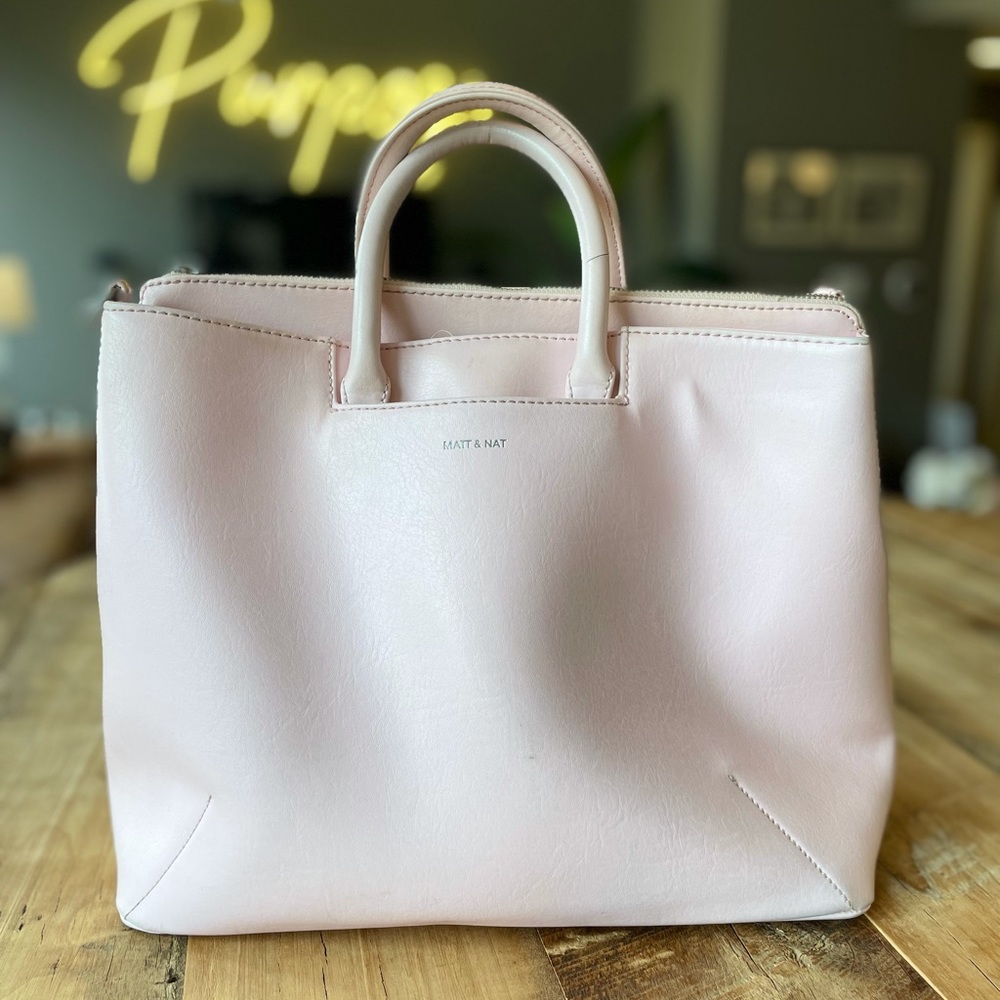 Matt and Nat Blush Pink Vegan Leather Satchel